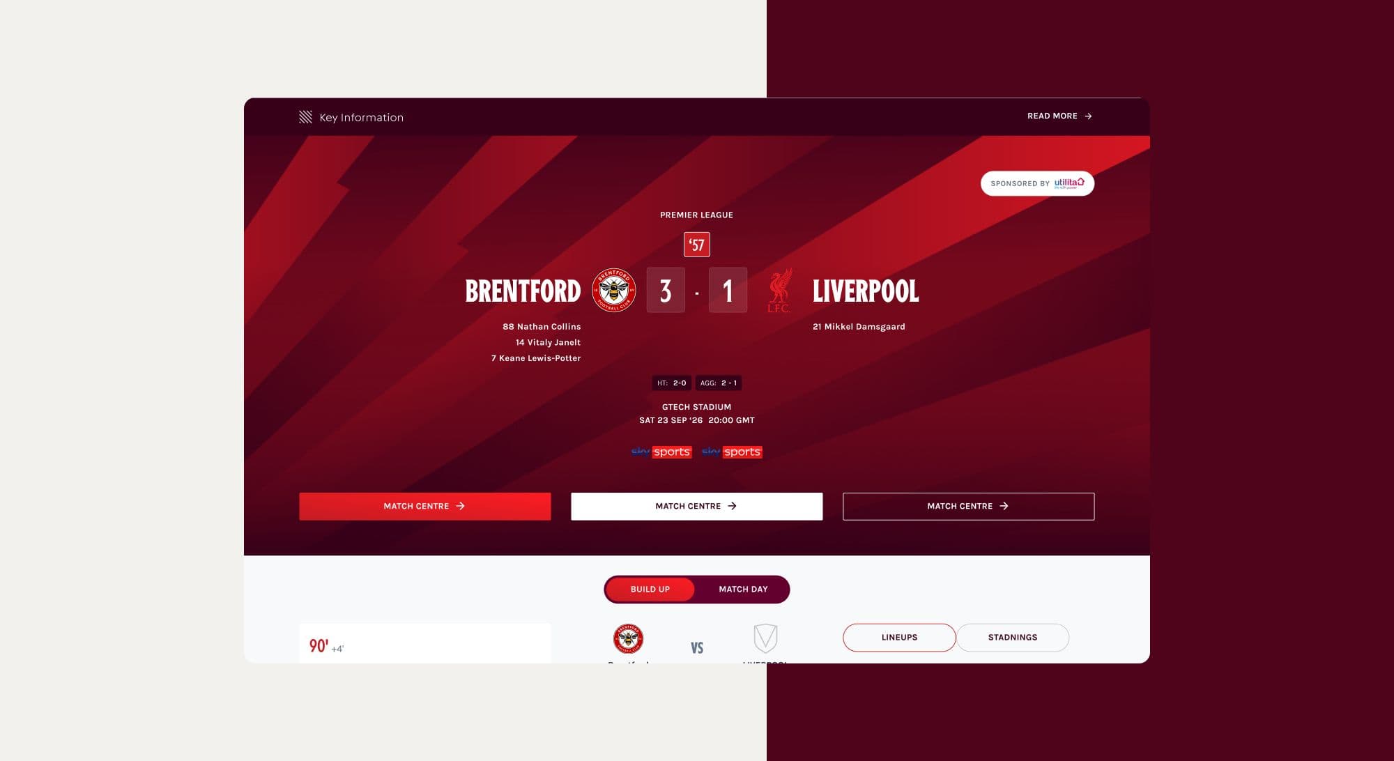 Match centre