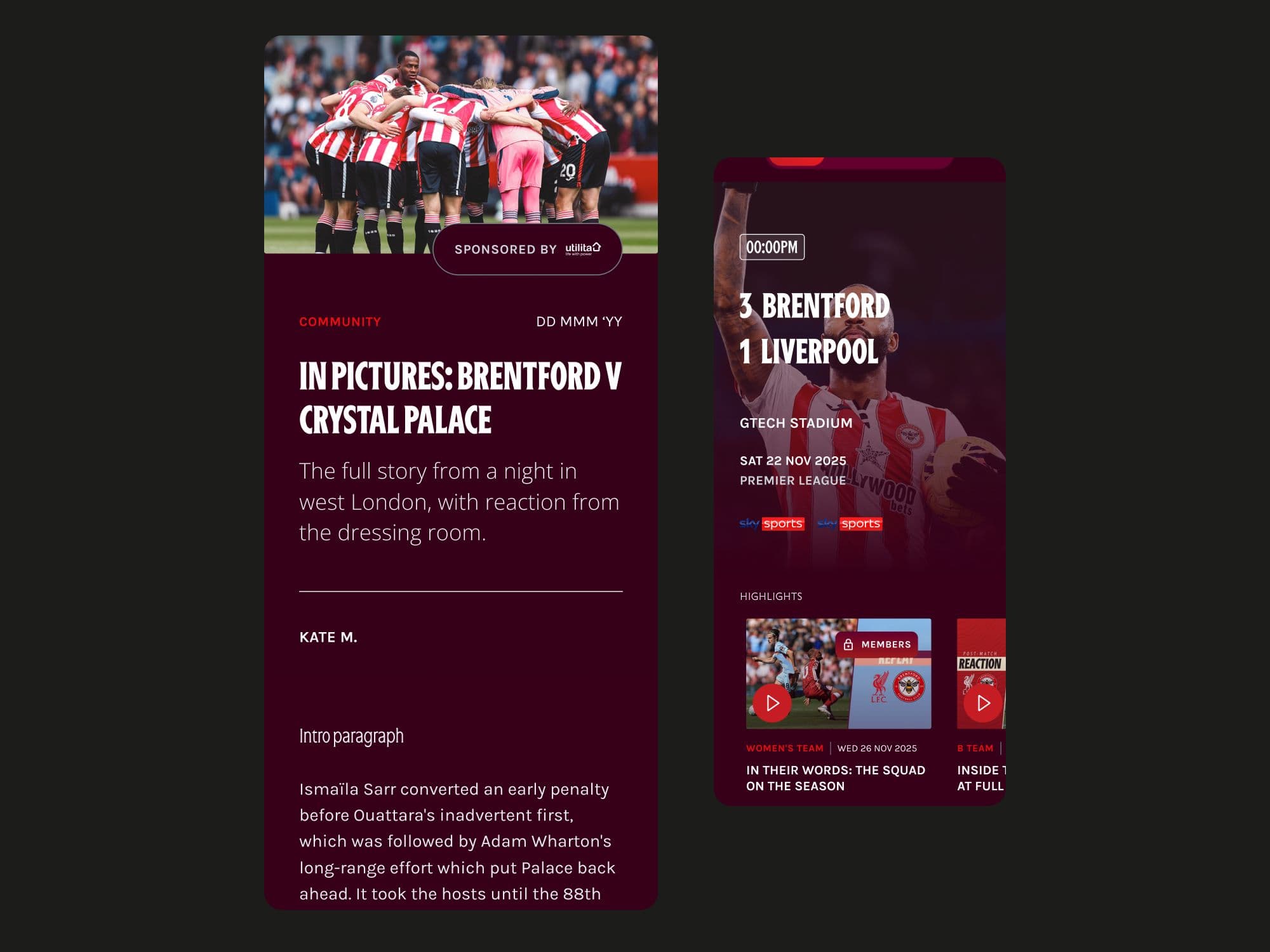 Post-match gallery and match report