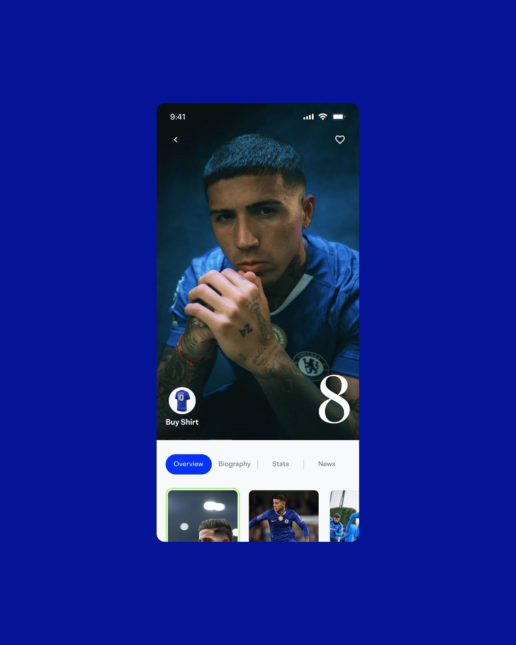 Player profile hero