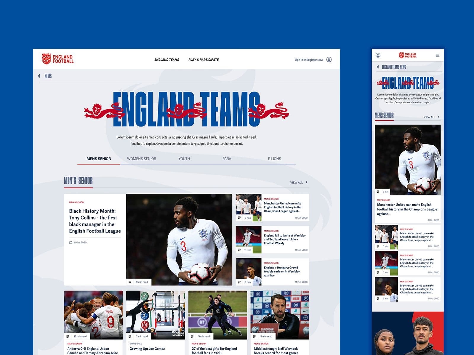 England teams news hub