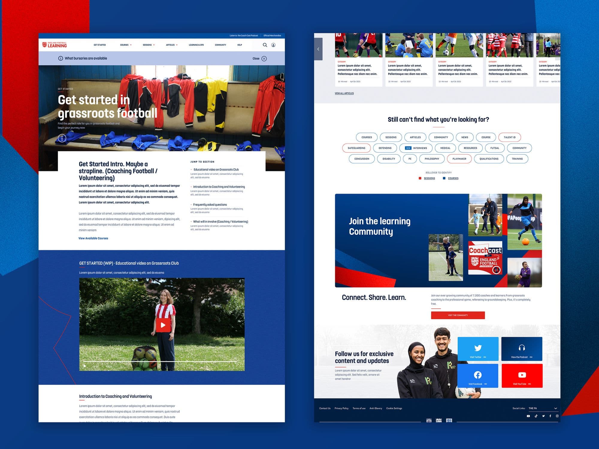 England football learning platform