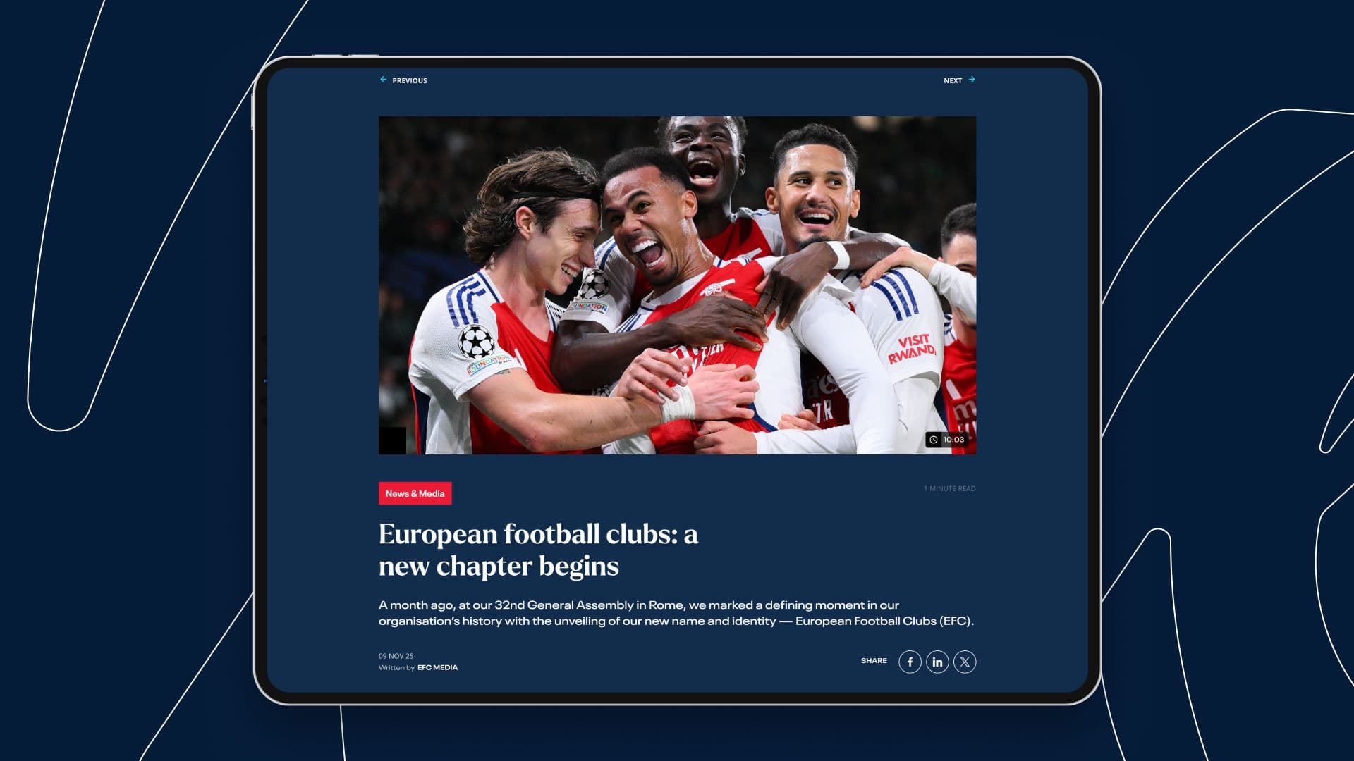 News article: a new chapter begins