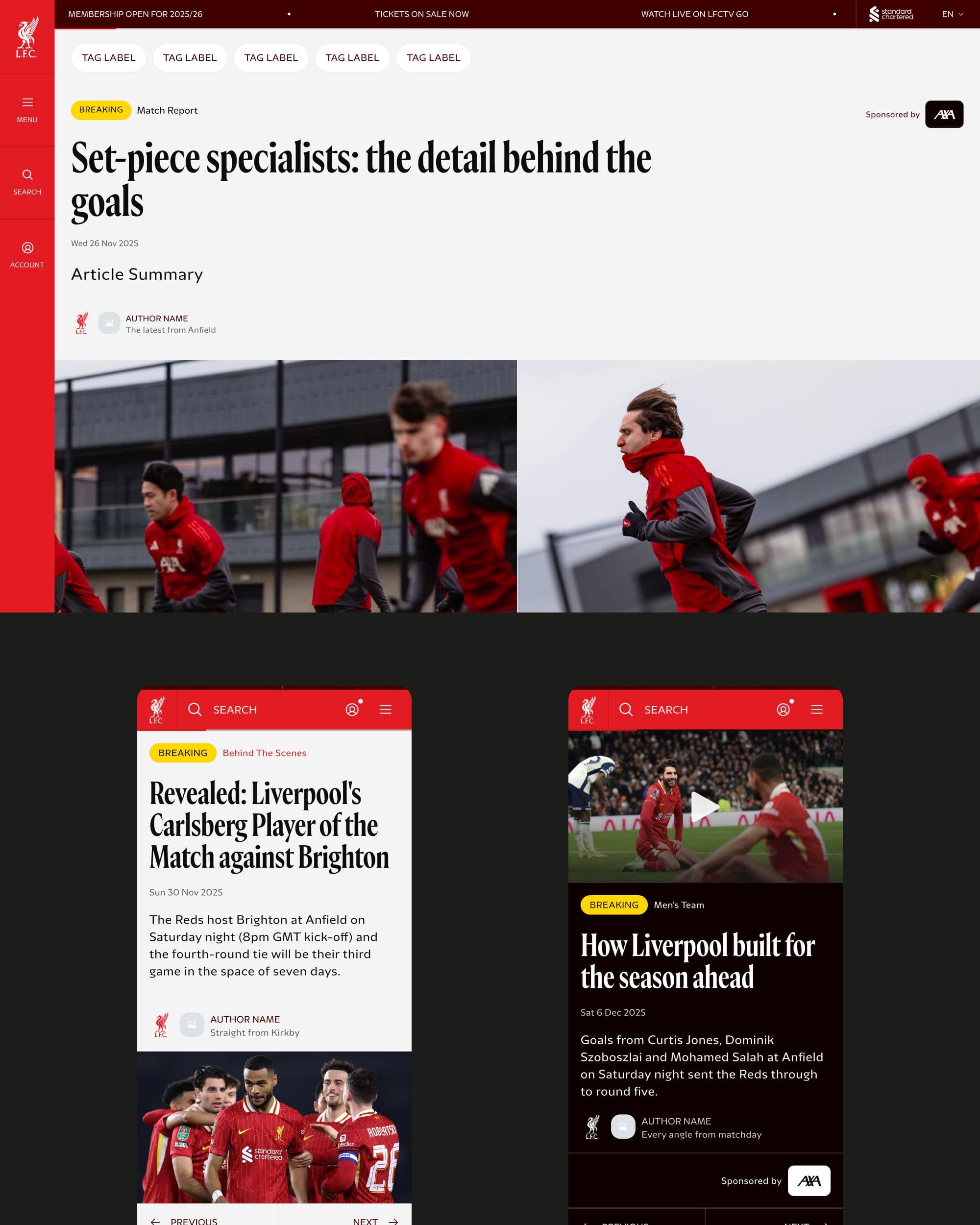 Gallery article with mobile news and video articles