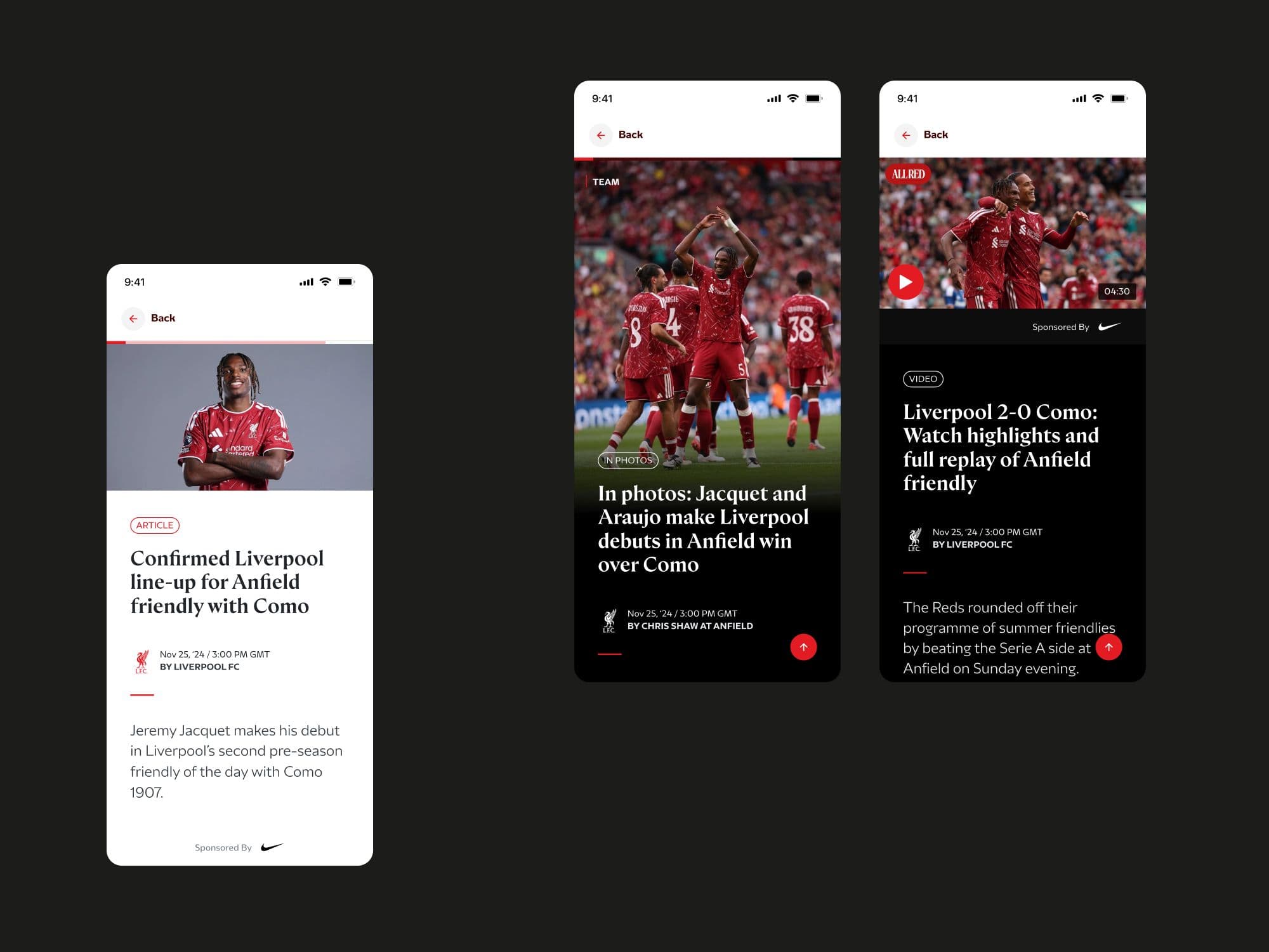 Article reading experience