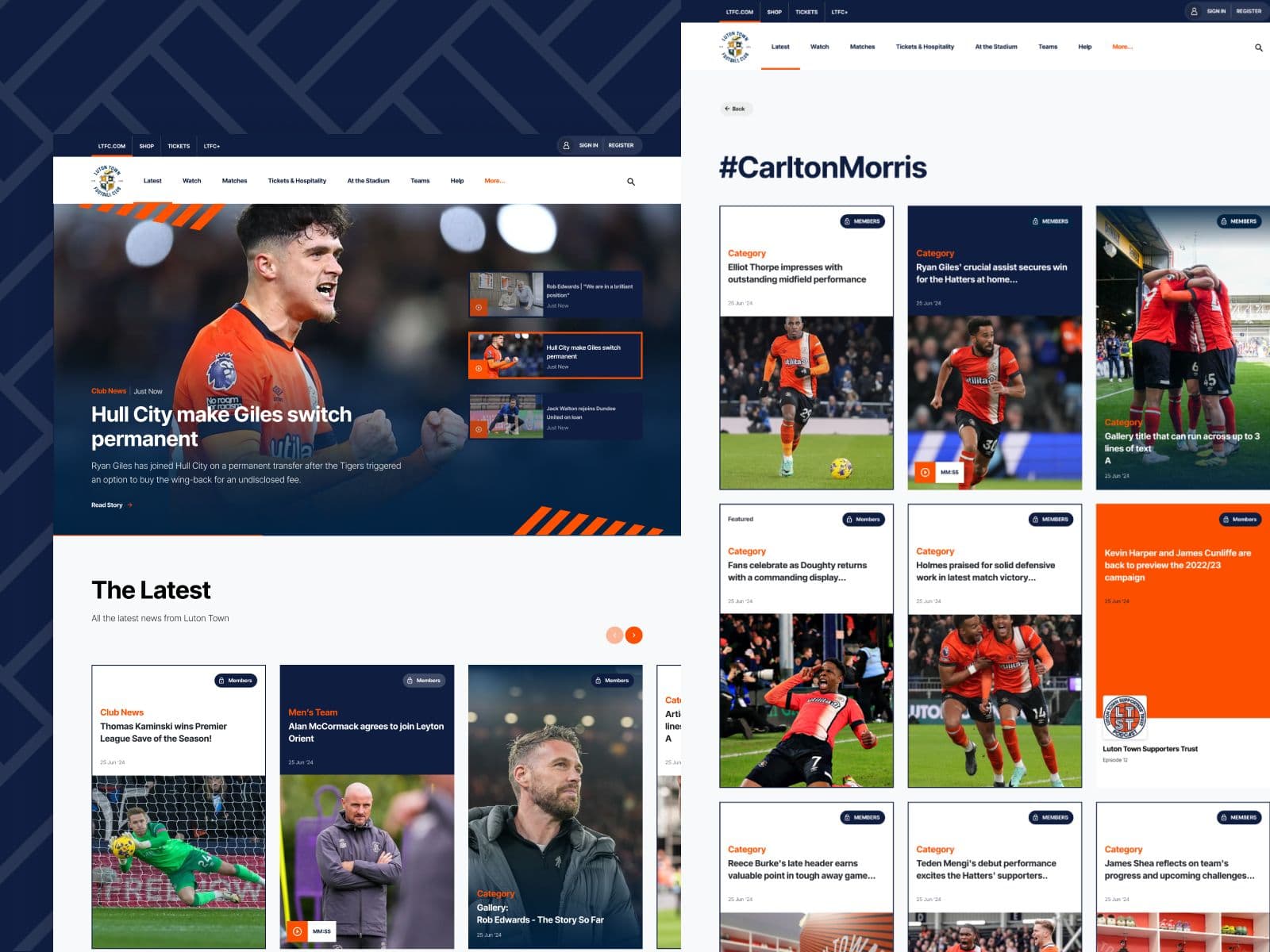 Luton town web creative