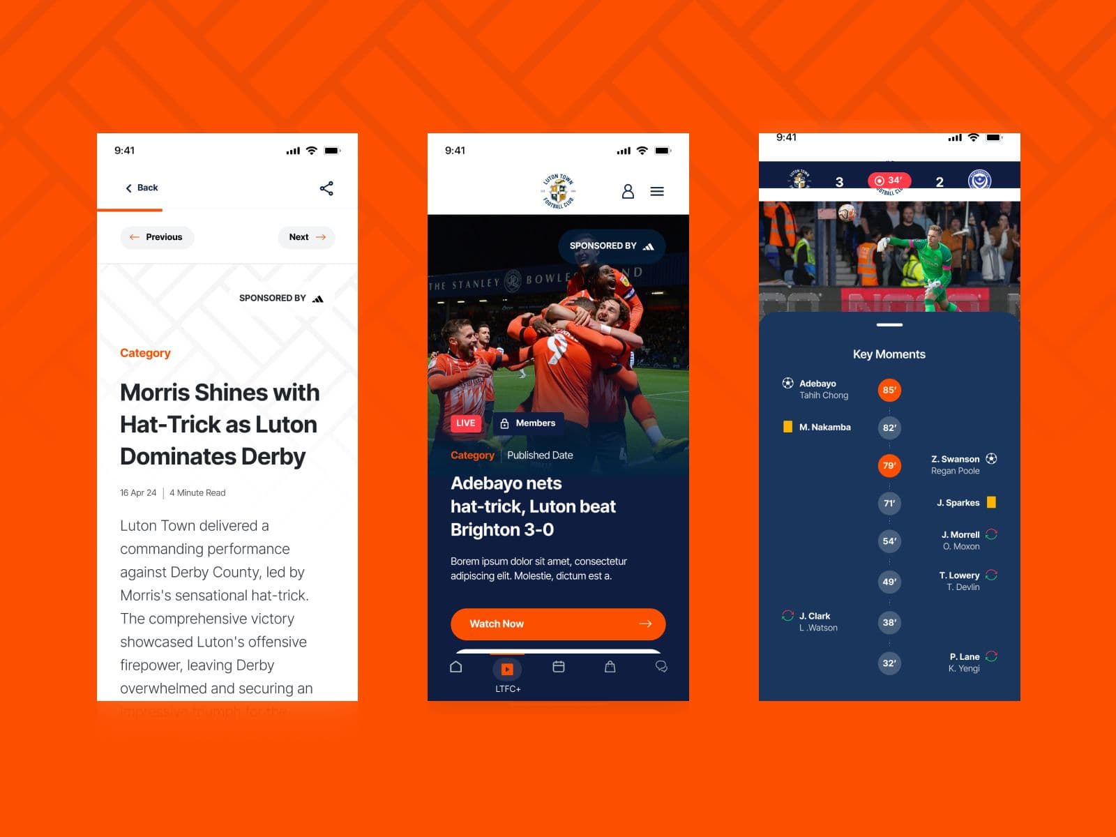 Luton town app creative