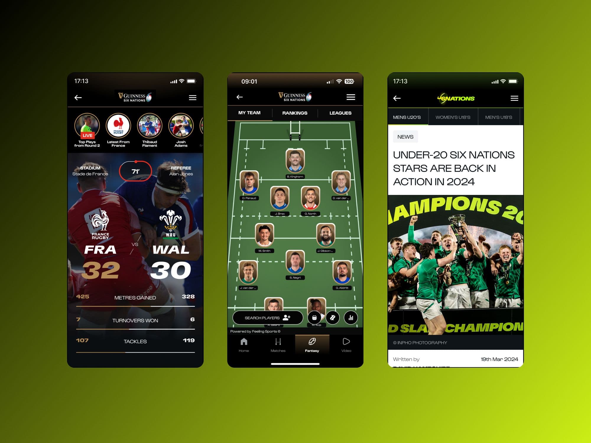 App results, team of the week and news