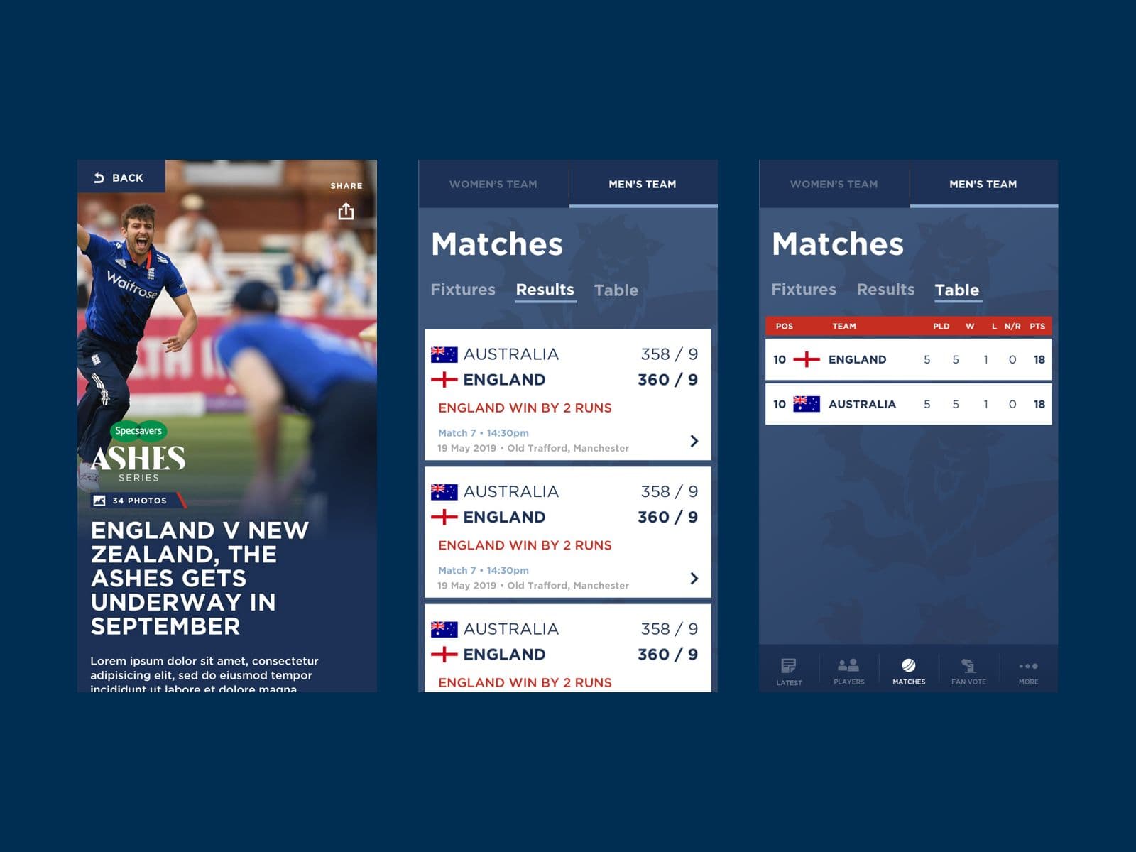 Ashes 2019 App